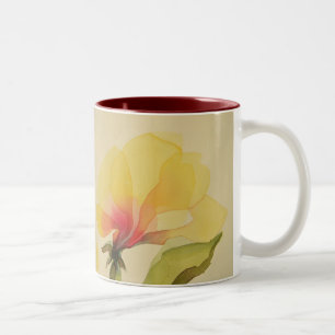 Yellow Watercolor Flower Mug