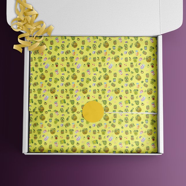 Yellow Watercolor Jam Pattern Decoupage Tissue Paper (Creator Uploaded)