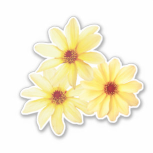Yellow watercolour dahlia bouquet flower