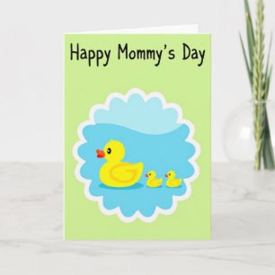 Yellow Waterfowl Mommys Day Card