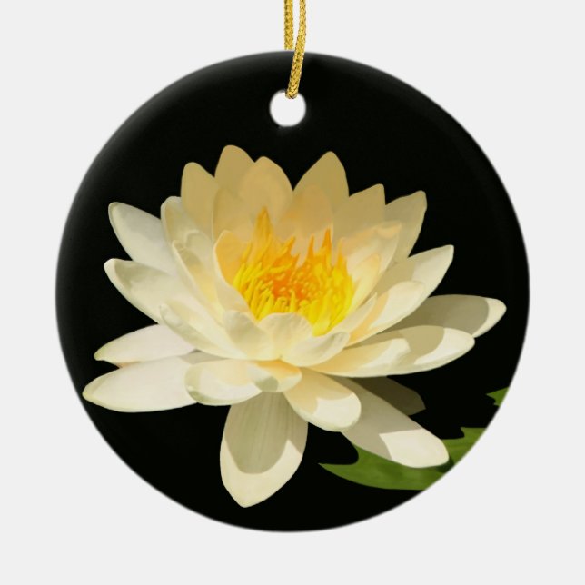 Yellow Waterlily Ornament (Front)