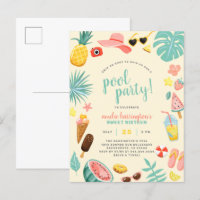 Yellow | Watermelon Pineapple Tropical Pool Party