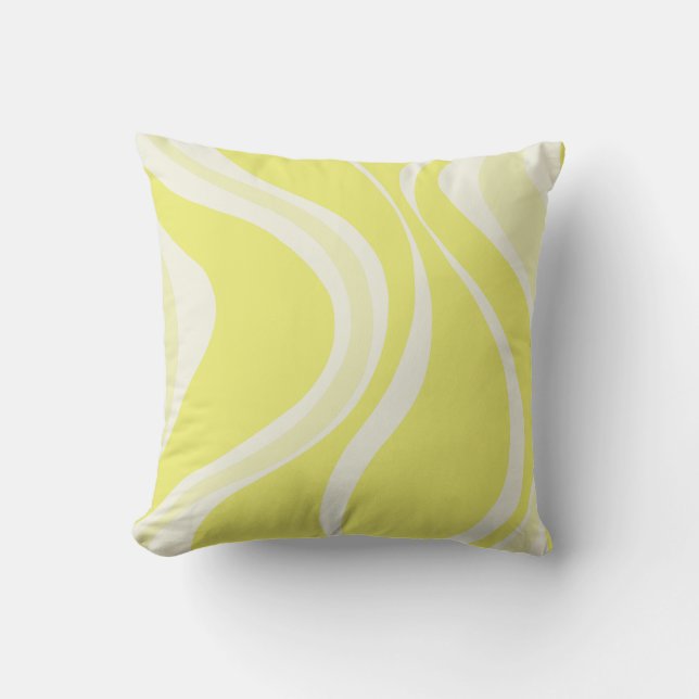 Yellow Waves Pillow (Front)