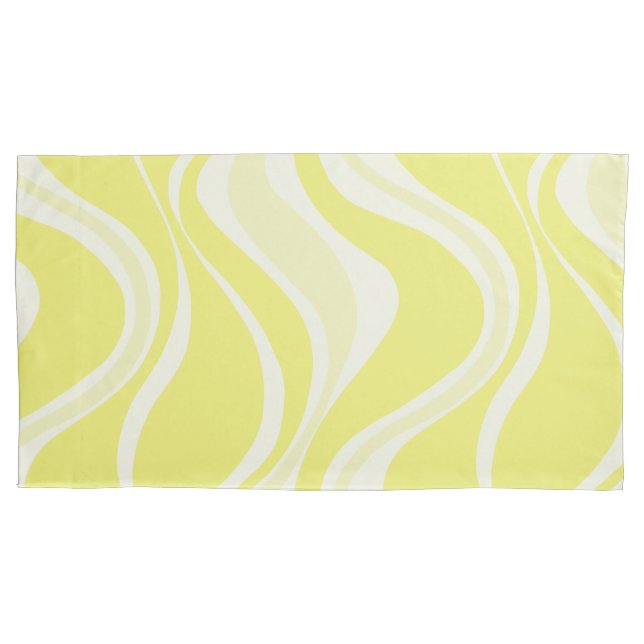 Yellow Waves Pillowcase (Front-Left)