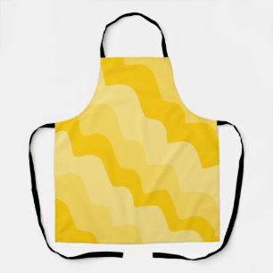 Yellow wavy ocean waves gradient apron