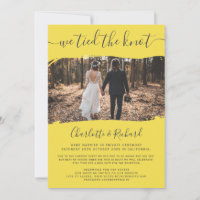 Yellow wedding elopement tied the knot photo