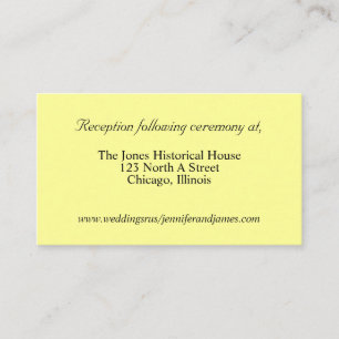 Yellow Wedding enclosure cards