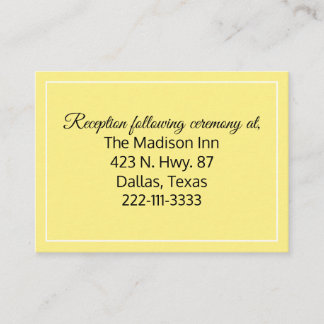 Yellow Wedding enclosure cards