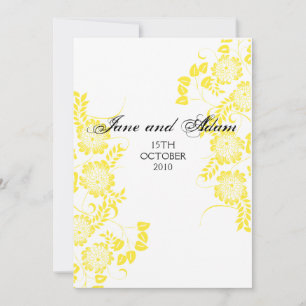 yellow wedding final invitation