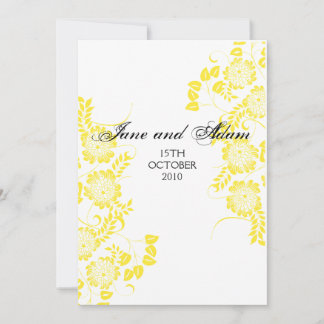 yellow wedding final invitation