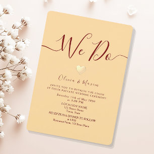 Yellow Wedding Reception Invitation