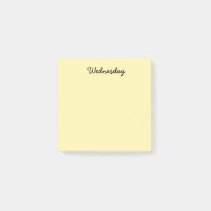 Yellow Wednesday Post-it Notes