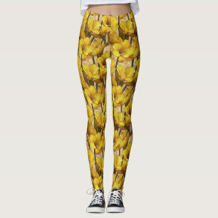 Yellow Weightlifting Amaryllis Themed Best Gifts  Leggings