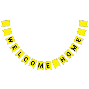 YELLOW WELCOME HOME BANNER