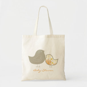 Yellow Whimsical Damask Chicks Gender Neutral Baby Tote Bag