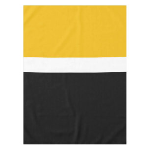 Yellow White Black Colour Block Style Design Tablecloth