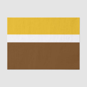 Yellow White Brown Plain Colour Block Design Tissue Paper