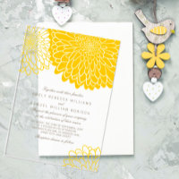 Yellow White Chrysanthemum Stylish Simple Wedding