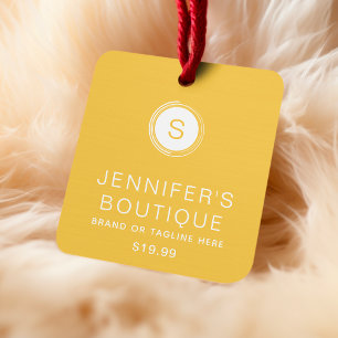 Yellow White Clothing Hang Tags Small Business