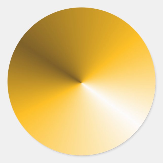 Yellow White Colour Blank Template Custom Trendy Classic Round Sticker (Front)