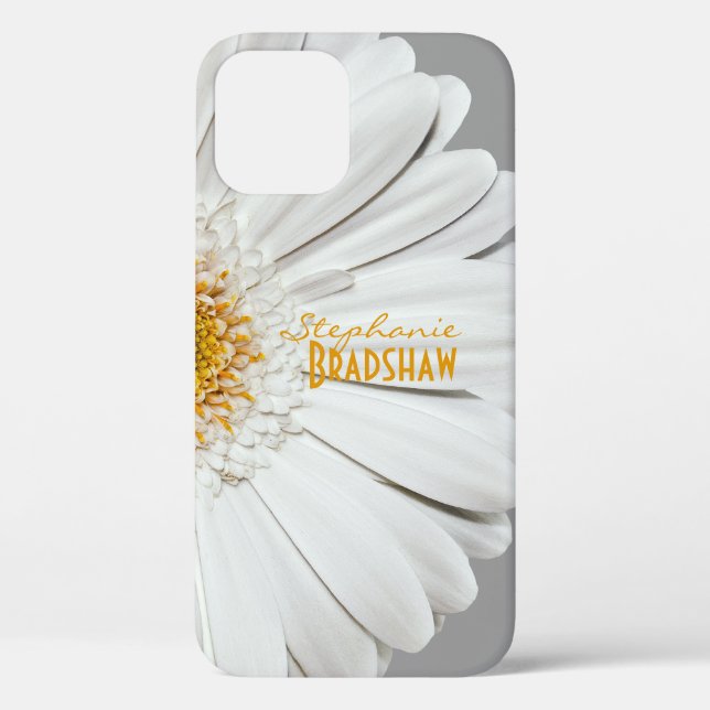 Yellow White Gerbera Daisy Case-Mate iPhone Case (Back)