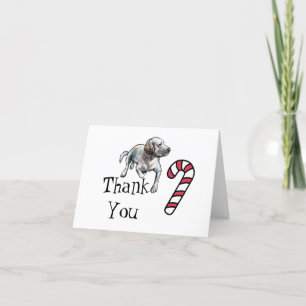 Yellow White Labrador Retriever Thank You Card