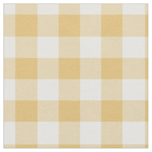 Yellow & White Plaid Gingham Fabric