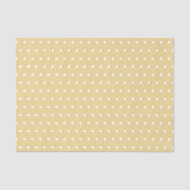 YELLOW & WHITE POLKA DOTS TISSUE PAPER (Front)