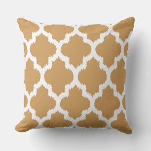 Yellow & White Quatrefoil Pattern Reversible Cushion