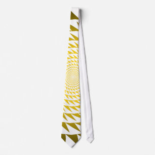 Yellow & White Sawtooth Spiral: Custom Necktie