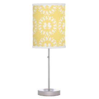 Yellow & White Seahorse Pattern Table Lamps