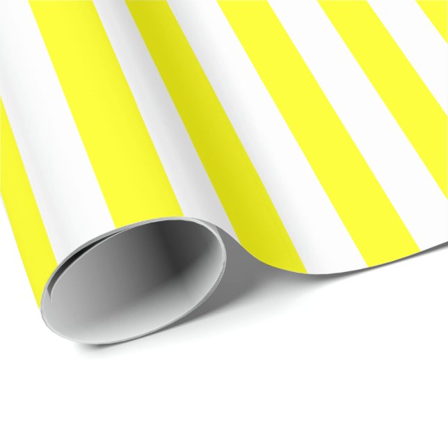 Yellow/White Stripe Wrapping Paper (Roll Corner)