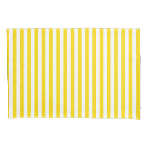 Yellow White Striped Elegant Decorative Template Pillowcase