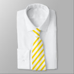 Yellow White Striped Template Trendy Elegant Cool Tie<br><div class="desc">Yellow White Striped Template Trendy Elegant Classy Modern Neck Tie.</div>
