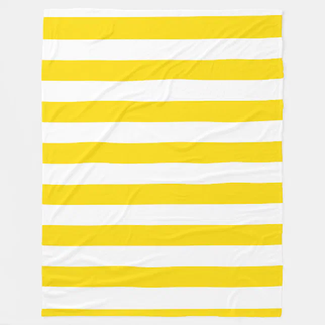 Yellow White Striped Trend Colours Elegant Fleece Blanket Zazzle