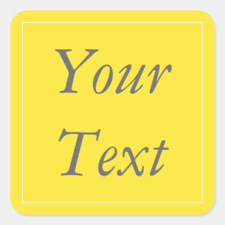 Yellow & White Thank You Stickers and Favour Label