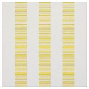 Yellow White Vertical Modern Stripes Fabric