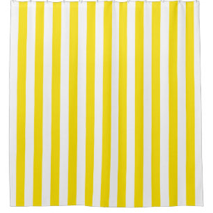 Yellow White Vertical Stripe NL #0 Shower Curtain