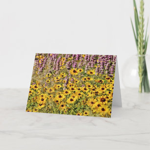 Yellow Wild Flowers in Meadow Art Card