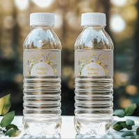 Yellow Wildflower Bee Water Bottle Labels