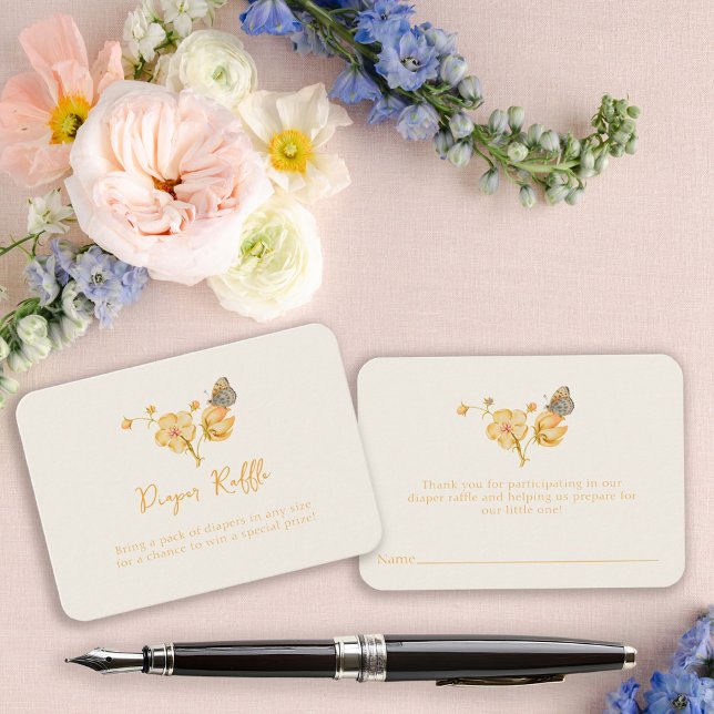 Yellow Wildflower Butterfly Baby Shower Enclosure (Creator Uploaded)