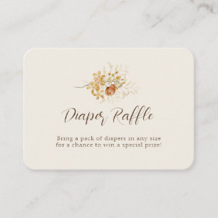 Yellow Wildflower Butterfly Baby Shower Enclosure Card