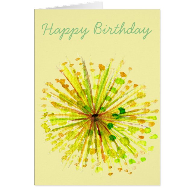 Yellow wildflower dandelion watercolor flower (Front)