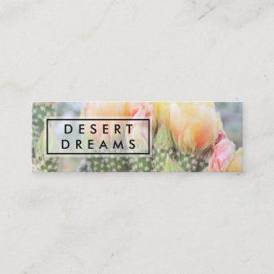 Yellow Wildflower Desert Garden Photo Travel Mini Business Card