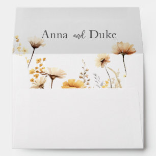 Yellow Wildflower Envelope