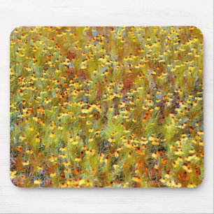 Yellow Wildflower Meadow Art Mouse Pad