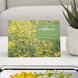 Yellow Wildflower Teacher Appreciation Flat Thank You Card
