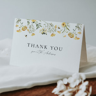 Yellow Wildflower Thank You Card