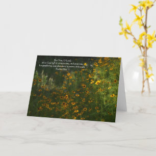 Yellow Wildflowers and Bible Verse Faith Card