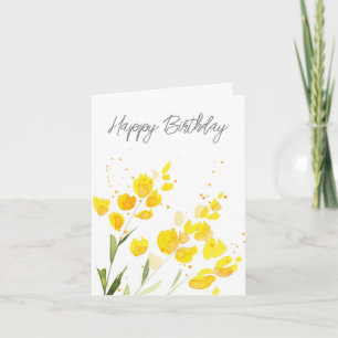 Yellow Wildflowers Card